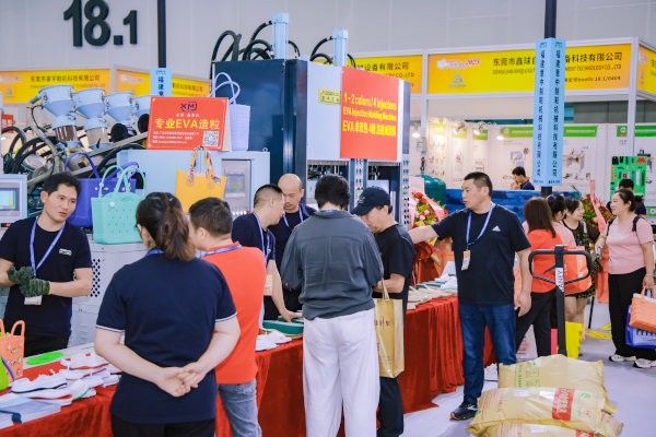 Buyers selecting footwear components