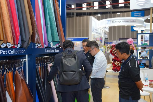 Manufacturers sourcing leather hide in the exhibition by Top Repute Co. Ltd